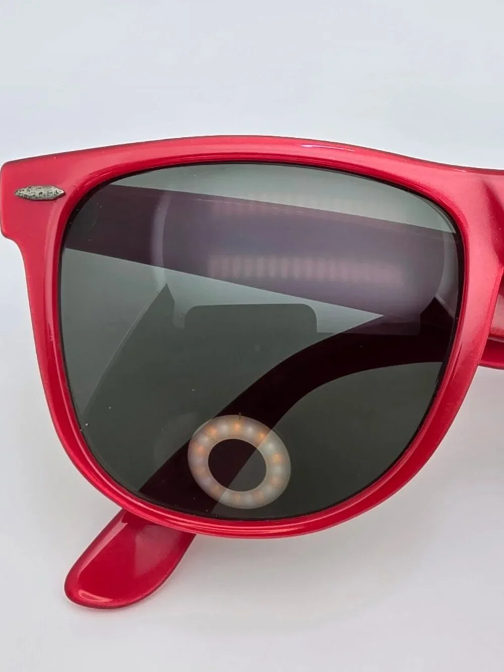 Ray-Ban B&L Wayfarer II L1736 Red Frame G-15 Green Lens Sunglasses w/ Retainer